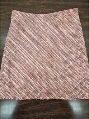 Sevier Skirts Womens Small Pink Tweed Skirt Lined Textured Mini Straight Career